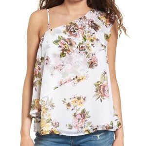 Leith One Shoulder Floral Blouse